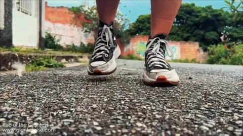 Rise of the Giantess - Giantess Gabriella In Platform Converse