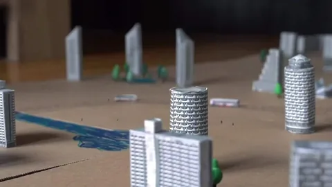 Barefoot mega giantess crushes city