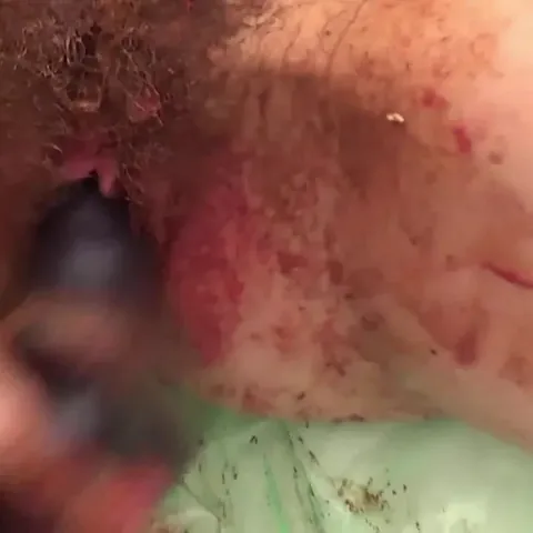 1 May 2023 The Girl Is All In Her Shit And Smears Herself Shit