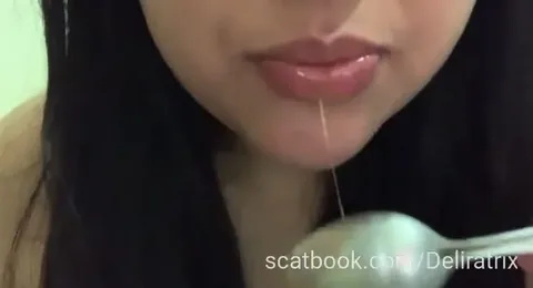 Scat Girl eating fresh shit. P1