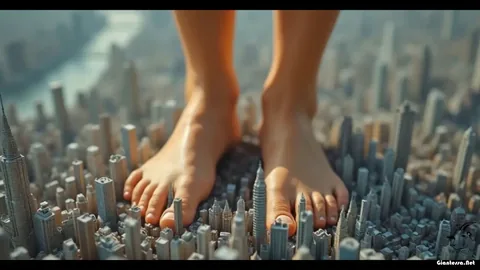 Foragers Giantess - Colossal Woman. AI Short Horror