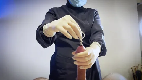 Domina Fire femdom medical bondage CBT Session  Chastity Release