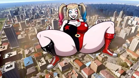 Giantess Time - Giantess Harley Quinn and SuperGirl