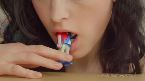 Molly Darling - Giantess Teases Small Man - Vore Fetish