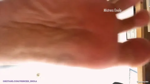 Mistress Enola Fetish - ENOLA TIED UP FOOT WORSHIP Sniff and Clean my feet, bare toenails, soles and toejams