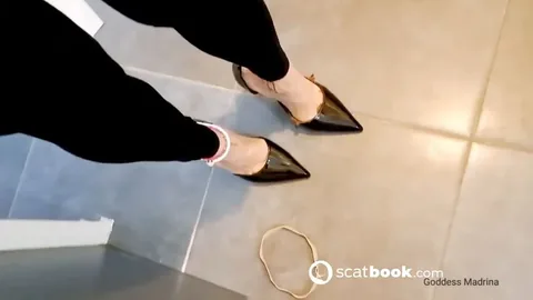 Goddess Madrina - Video of my feet filled with chocolate inside my heels with psychological hold