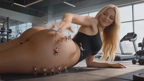 Giantess Time - GIANTESS GYM DAY WITH THE TINIES
