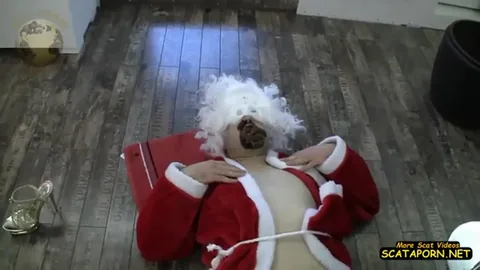 Femdom scat to santa mouth